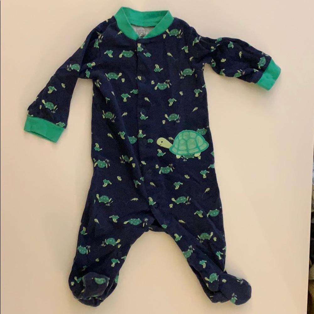 Turtle footie pajamas
